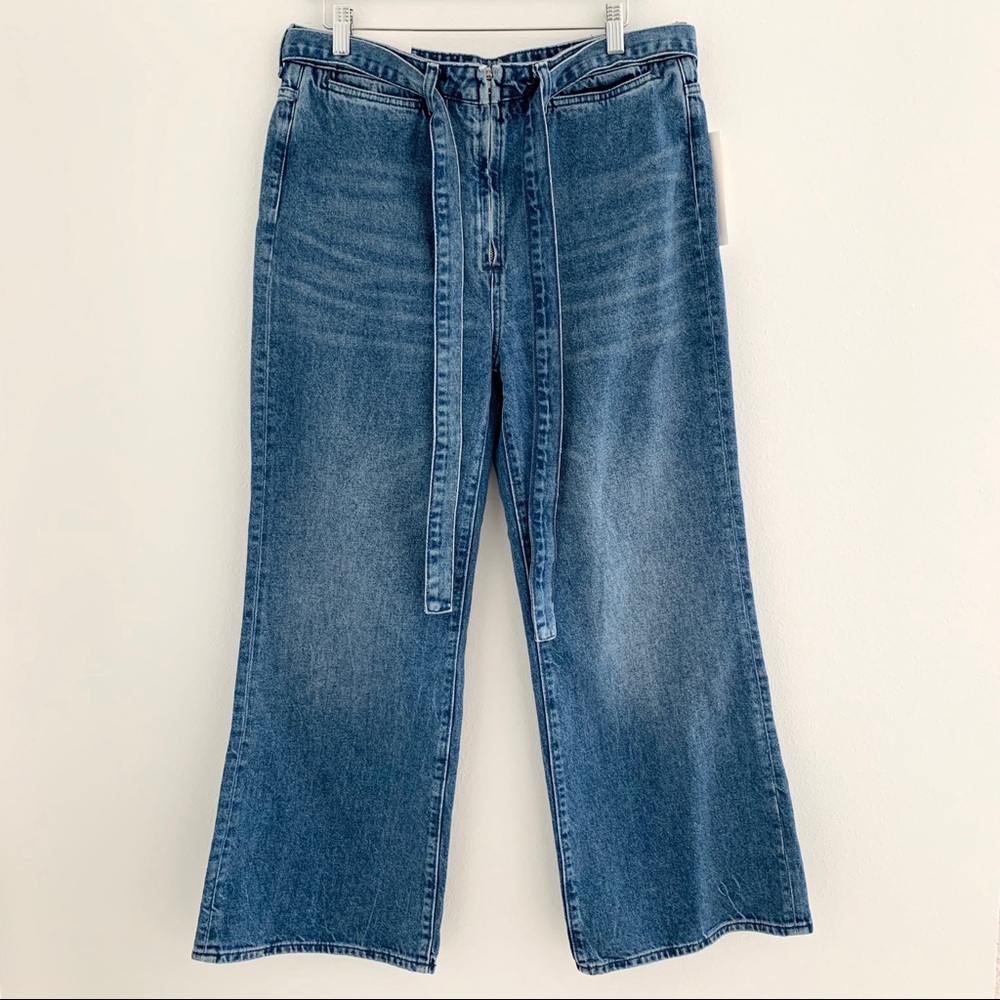 H&M Wide Leg High Waist Jeans with Belt